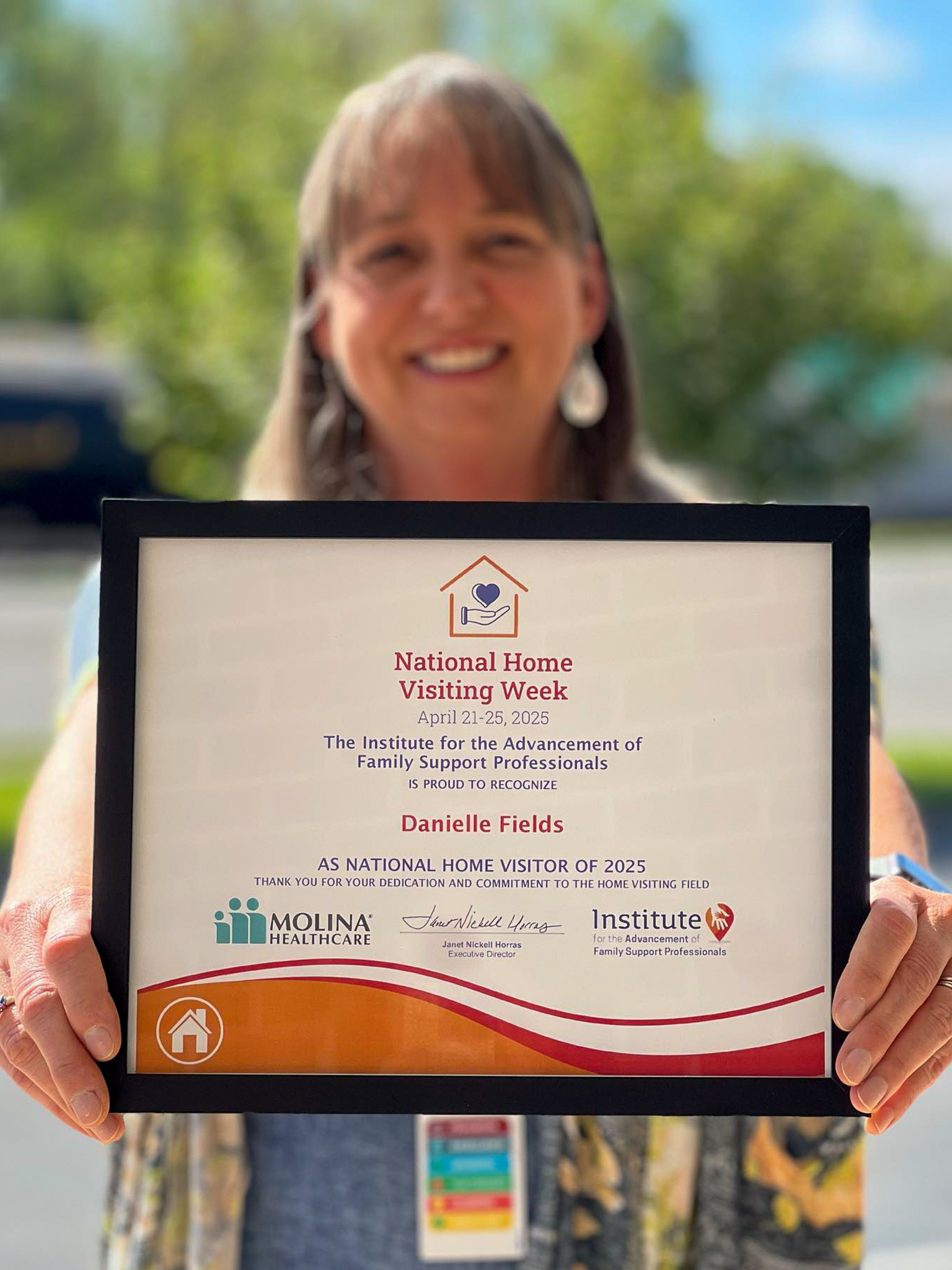 Danielle Fields named a 2025 Home Visitor of the Year